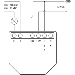 Shelly PLUS 1 cablage relais Wi-Fi BLUETOOTH détection température interne pour domotique home-automation