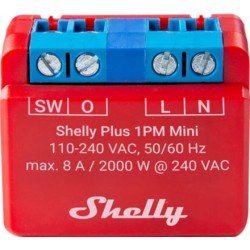 Shelly PLUS 1PM MINI relais Wi-Fi BLUETOOTH détection température interne et mesure de puissance pour domotique home-automation