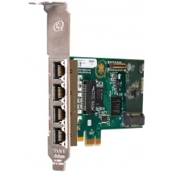 1TE435F carte PCIe 4xE1/T2 PRI EUROISDN Digium Sangoma pour Asterisk Switchvox