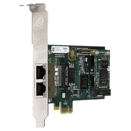 1TE235BF carte PCIe 2xE1/T2 PRI EUROISDN Digium Sangoma pour Asterisk Switchvox