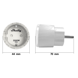 Shelly Plug-S prise relais Wi-Fi détection température interne et mesure de puissance pour domotique home-automation