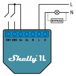 Shelly1L relais WIFI cablage sans neutre pour Domotique MQTT home automation