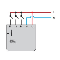 Shelly i3 wiring connexion schema