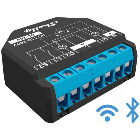 ShellyPLUS2PM roller shutter volet roulant rideau double relai wifi bluetooth mqtt home automation domotique shelly plus 2PM ShellyPLUS2PM roller shutter volet roulant rideau double relai wifi bluetooth mqtt home automation domotique shelly plus 2PM