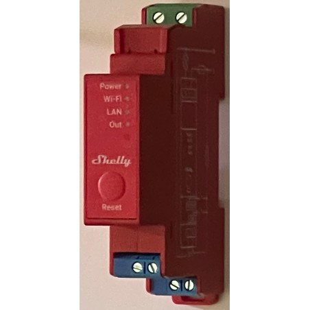 Shelly PRO 1PM relais Wi-Fi BLUETOOTH RJ45 Ethernet LAN mesure puissance wattmetre detection temperature interne pour domotique Shelly PRO 1PM relais Wi-Fi BLUETOOTH RJ45 Ethernet LAN mesure puissance wattmetre detection temperature interne pour domotique