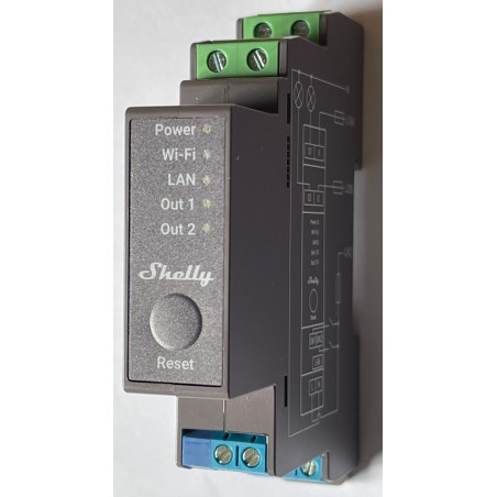 Shelly PRO 2 relais Wi-Fi BLUETOOTH RJ45 Ethernet LAN detection temperature interne pour domotique france Shelly PRO 2 relais Wi-Fi BLUETOOTH RJ45 Ethernet LAN detection temperature interne pour domotique france